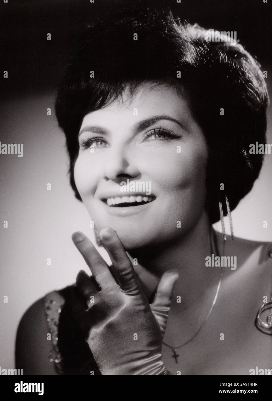 Angele Durand, belgische Sängerin und Plant, Deutschland um 1960. Belgische Sängerin und Schauspielerin Angele Durand, Deutschland Ca. 1960. Stockfoto