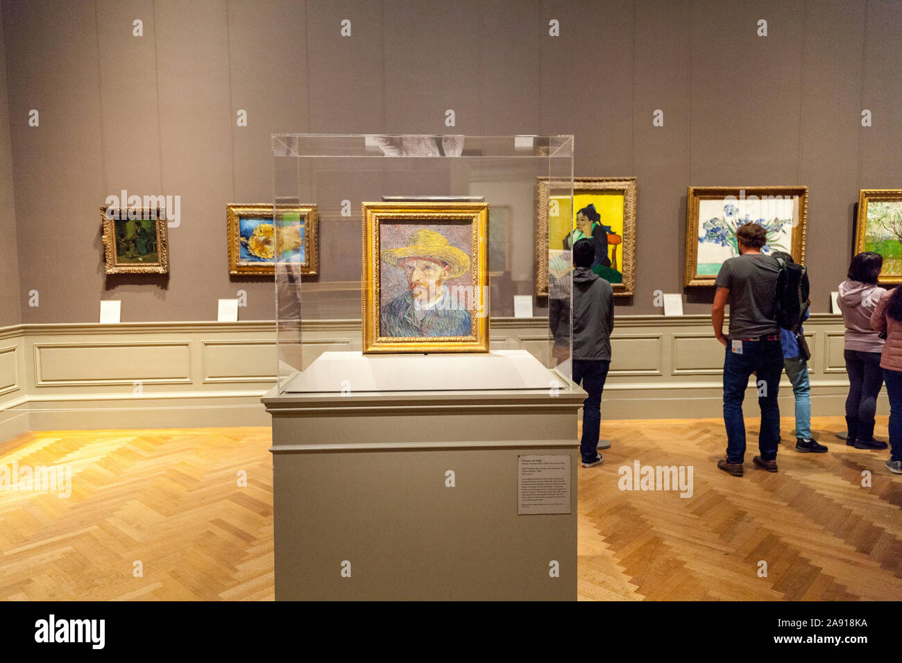 Vincent Van Gogh Selbstporträt mit einem Strohhalm Malerei 1887 hatte