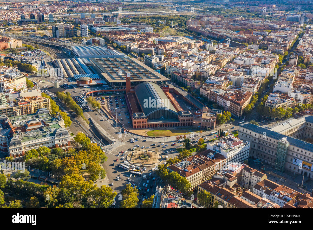 Madrid-Puerta de Atocha, De Bahnhof Atocha, Madrid, Spanien Stockfoto