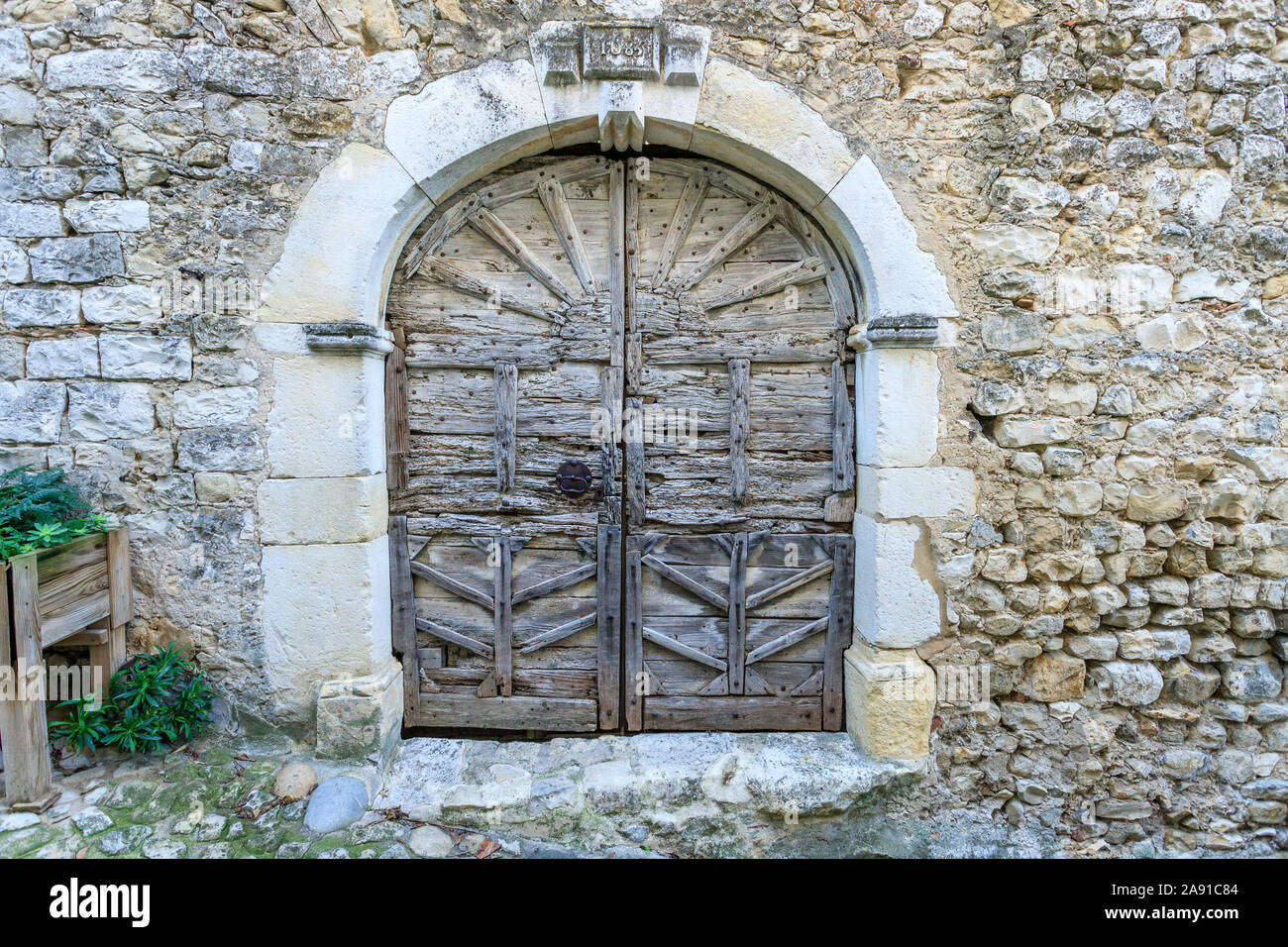 Frankreich, Drome, Mirmande, "Les Plus beaux villages de France (Schönste Dörfer Frankreichs), alte Haus im Dorf // Frankreich, Stockfoto