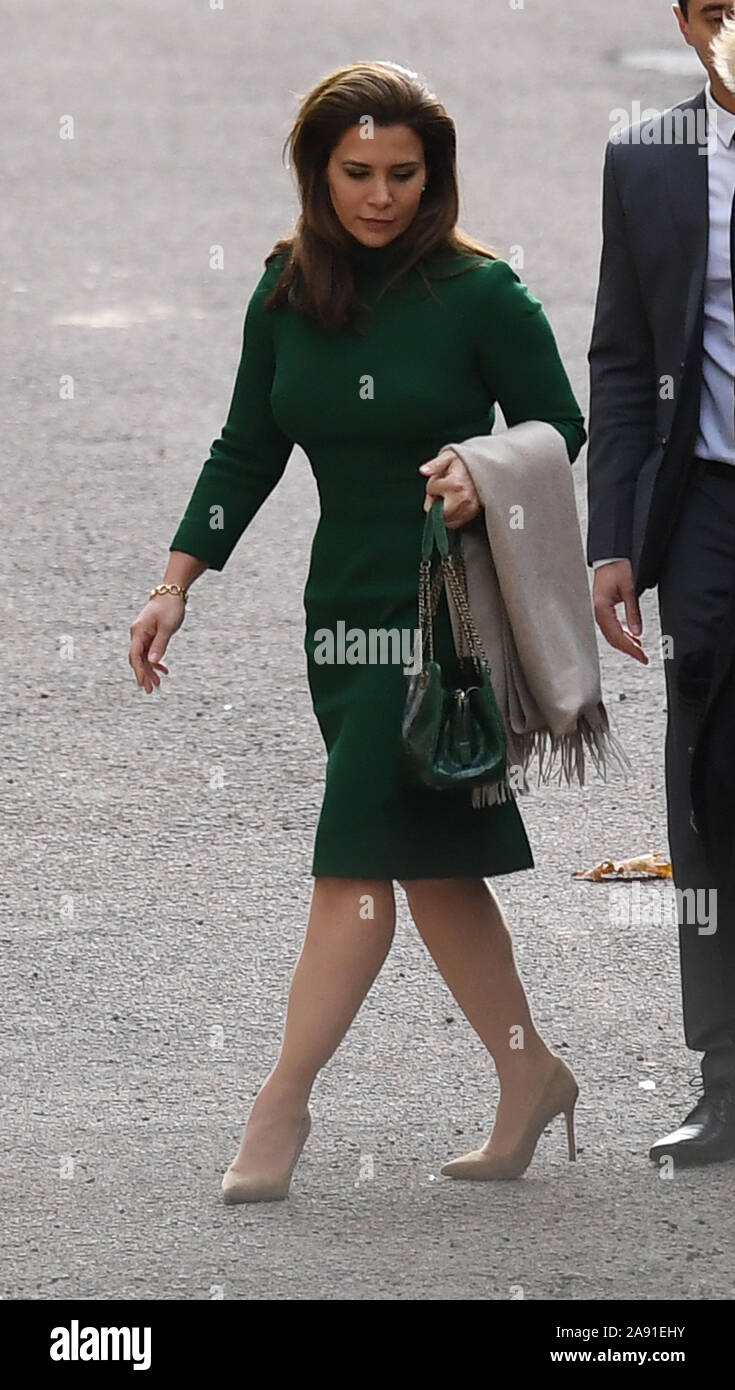 Prinzessin Haya Bint Al Hussein an der Royal Courts of Justice in London, während der letzten Anhörung vor dem High Court Schlacht zwischen dem Herrscher von Dubai und seine entfremdete Frau über ihre Kinder. Stockfoto
