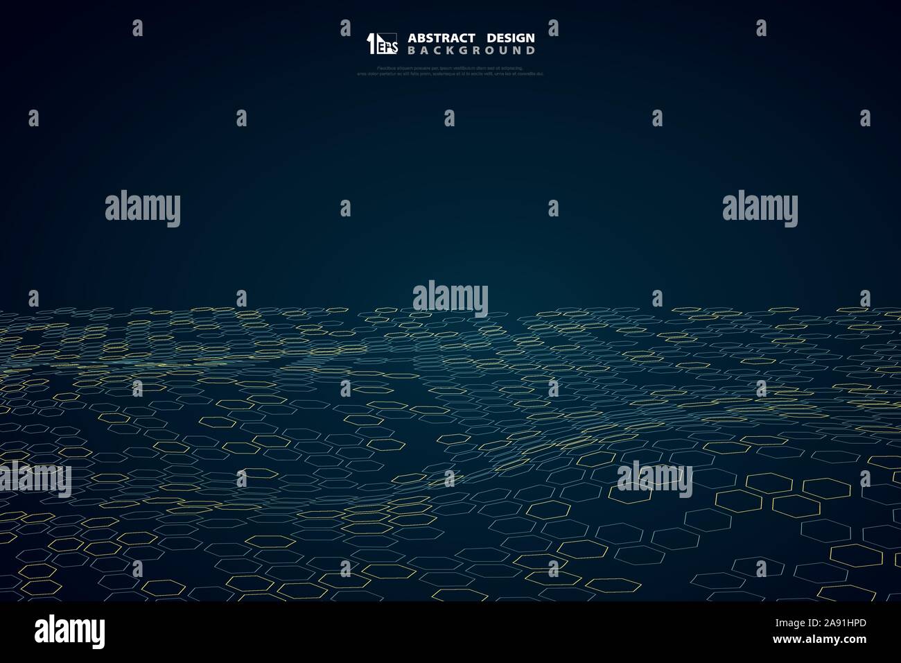 Abstrakte hexagon Muster von Blue tech Auf Farbverlauf blau design Hintergrund. Für Poster, Artwork, Vorlage, Dekorieren, Ad. illustration Vector EPS 10. Stock Vektor