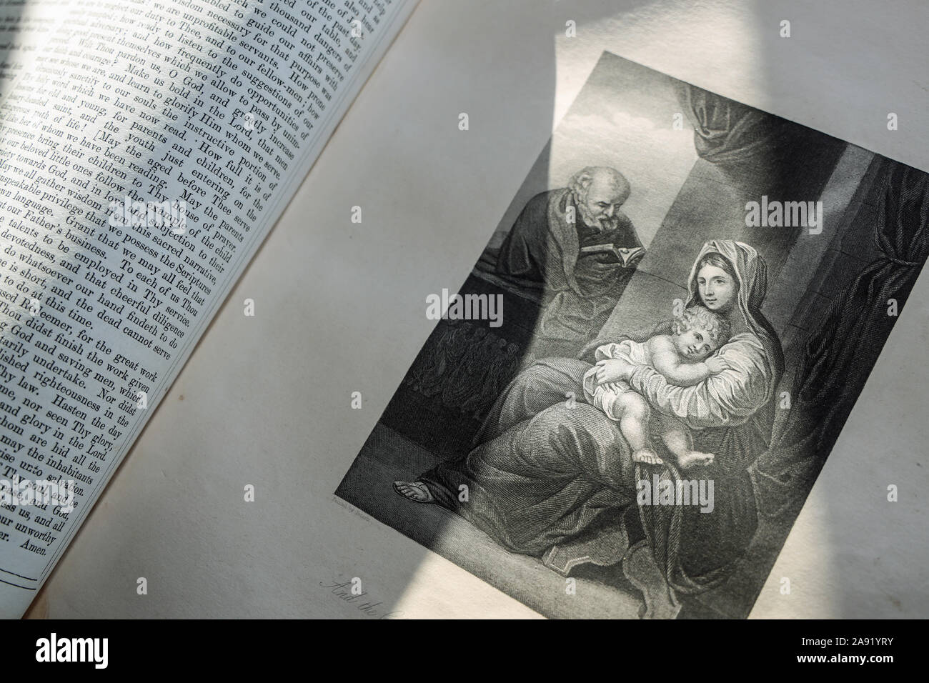 Mutter und Kind, das auf dem Altar des Haushalts. Eine tägliche Andacht. Von Rev John Harris D.D. ca. 1880 Stockfoto