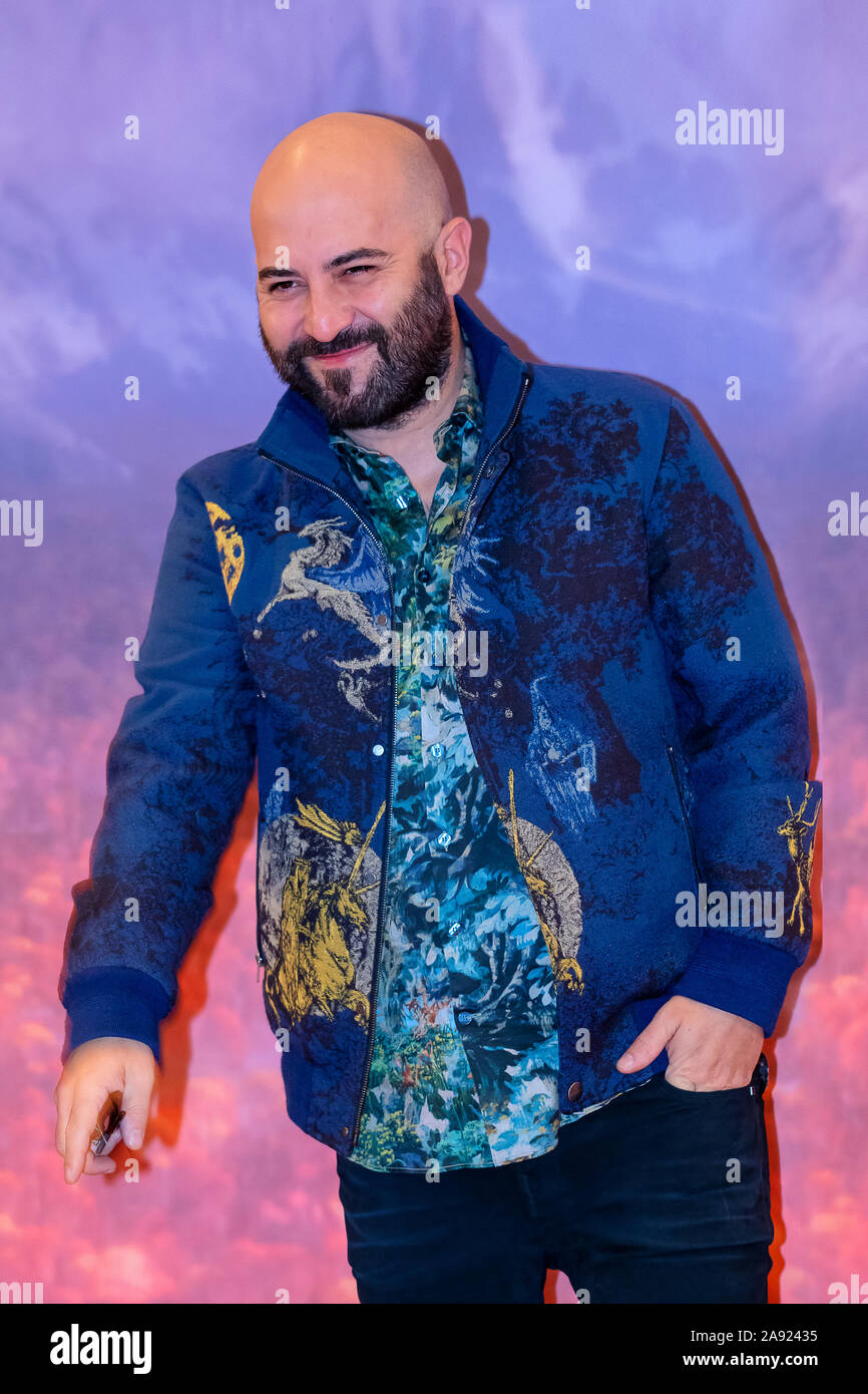 Roma, Italien. 12 Nov, 2019. Giuliano Sangiorgi nimmt an den fotoauftrag der Film Frozen 2 - Das Geheimnis der Arendelle' von Jennifer Lee und Chris Buck geleitet, im St. Regis Hotel Rom Quelle: Pacific Press Agency/Alamy leben Nachrichten Stockfoto