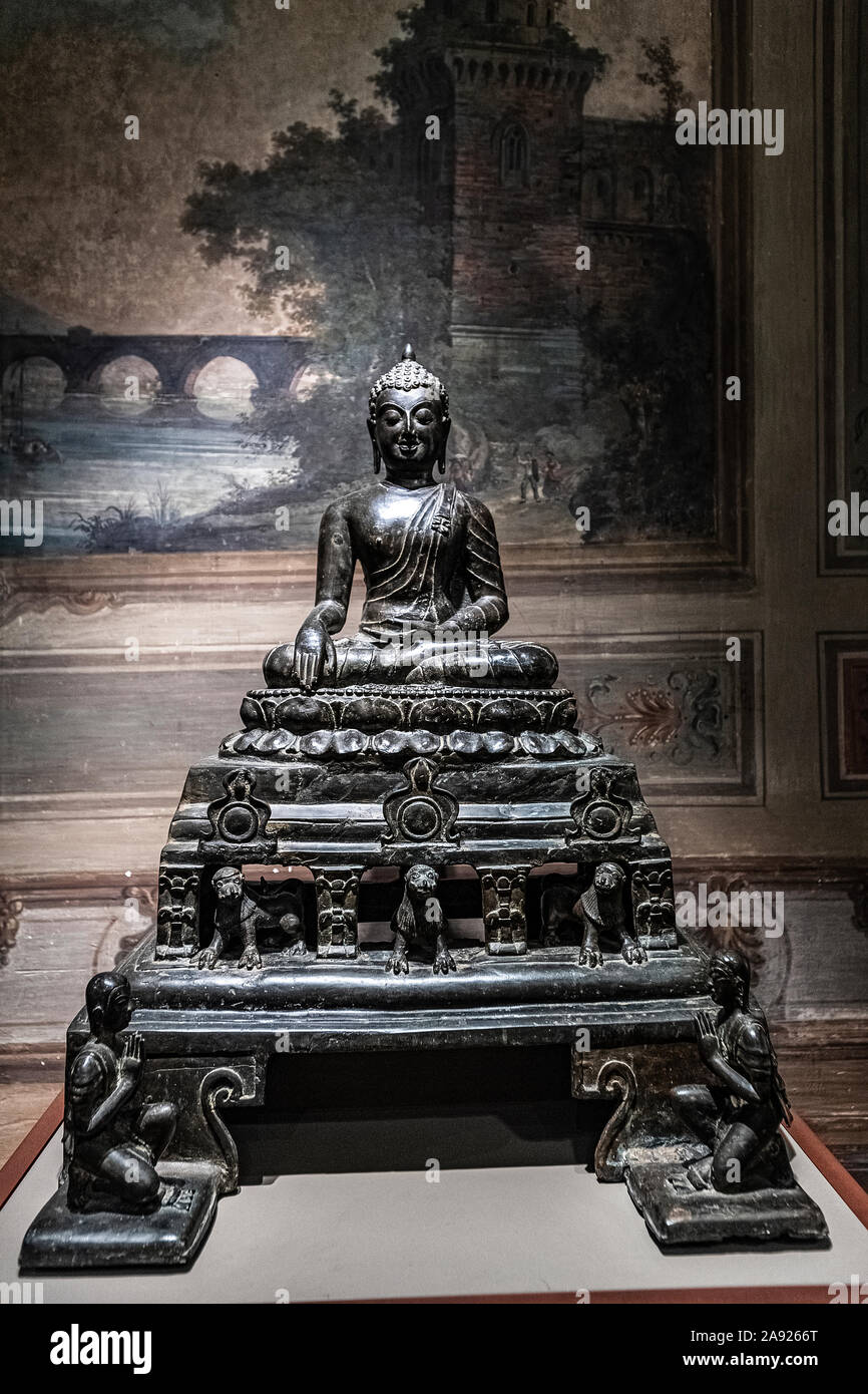Italien Piemont Turin - mazzonis Palace - Mao Museum (Museo d'Arte Orientale) - Museum für orientalische Kunst - Buddha Shakyamuni - ein Thailand, Lan-na Stil aus dem 16. Jahrhundert n. Chr. Stockfoto