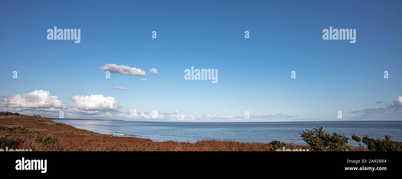 Ein schöner Tag an der Küste von Suffolk Stockfoto