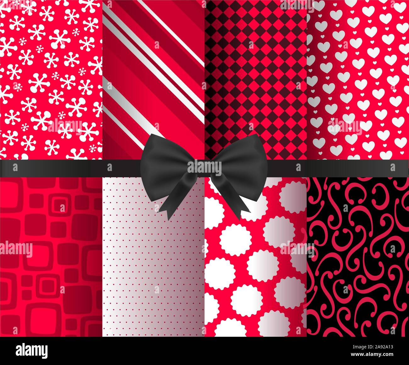 Geschenkpapier Vector Illustration collection Stock Vektor