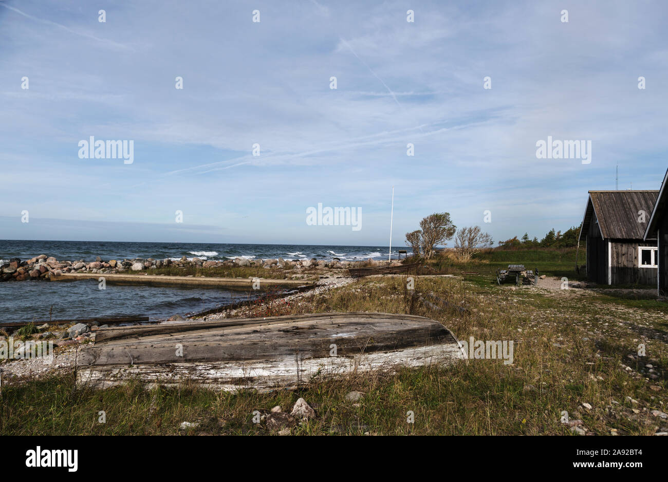 Blick auf Küste Stockfoto