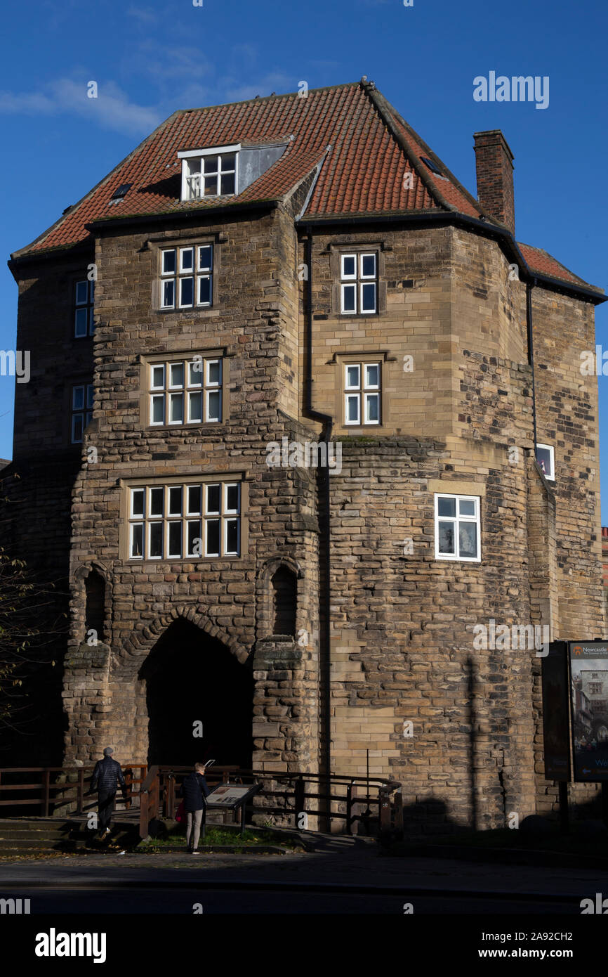 Schwarze Tor, Burg befestigte Torhaus Newcastle Newcastle upon Tyne, England, Großbritannien Stockfoto