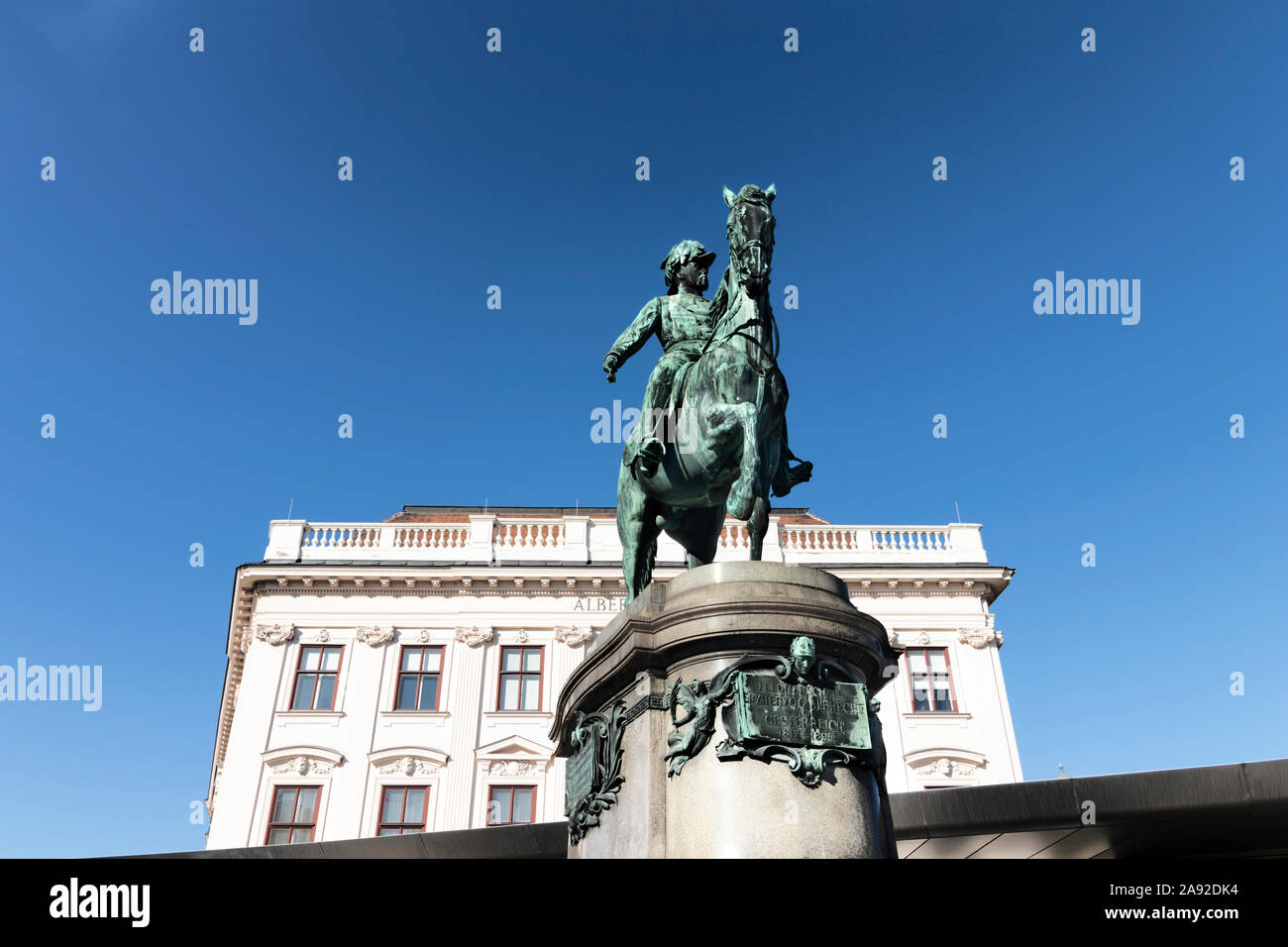 Statue von Erzherzog Albrecht in Wien Stockfoto