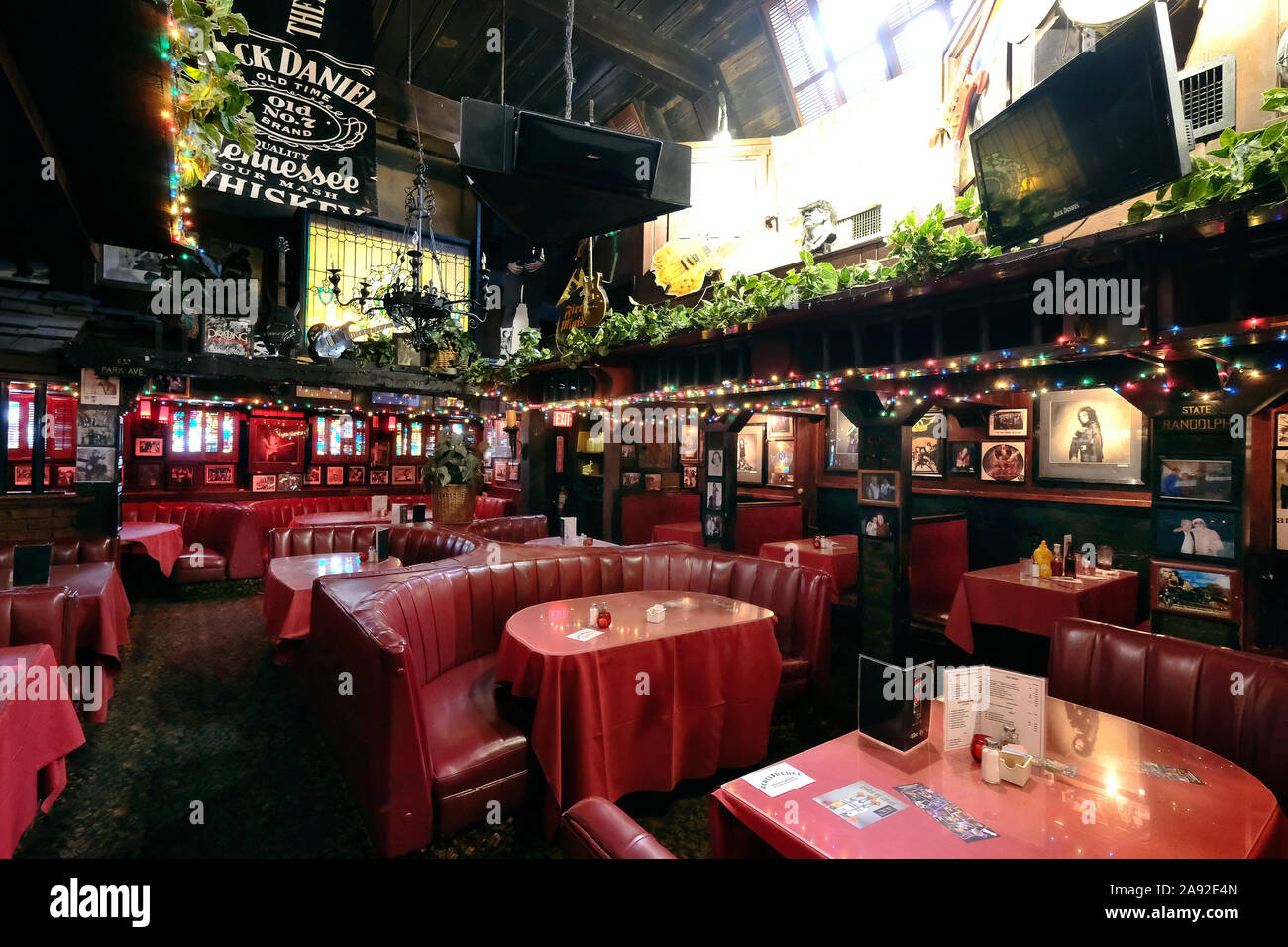 Rainbow Bar and Grill, legendäres Restaurant und Bar am Sunset Strip in West Hollywood. Heimstadion des verstorbenen Motoerhead-Frontmannes Lemmy Kilmister Stockfoto