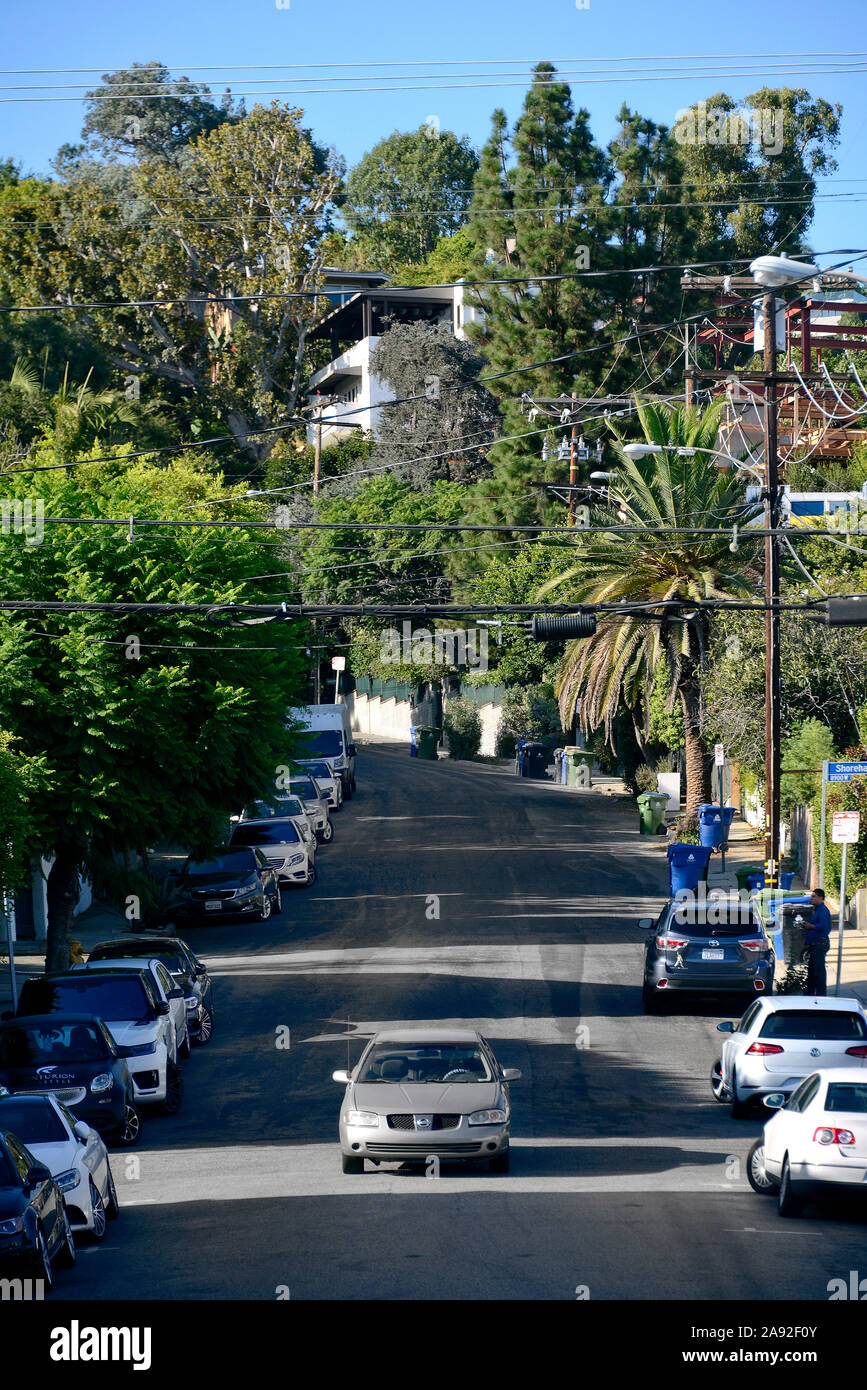 Hilldale Avenue in West Hollywood, Los Angeles, Kalifornien, USA Stockfoto