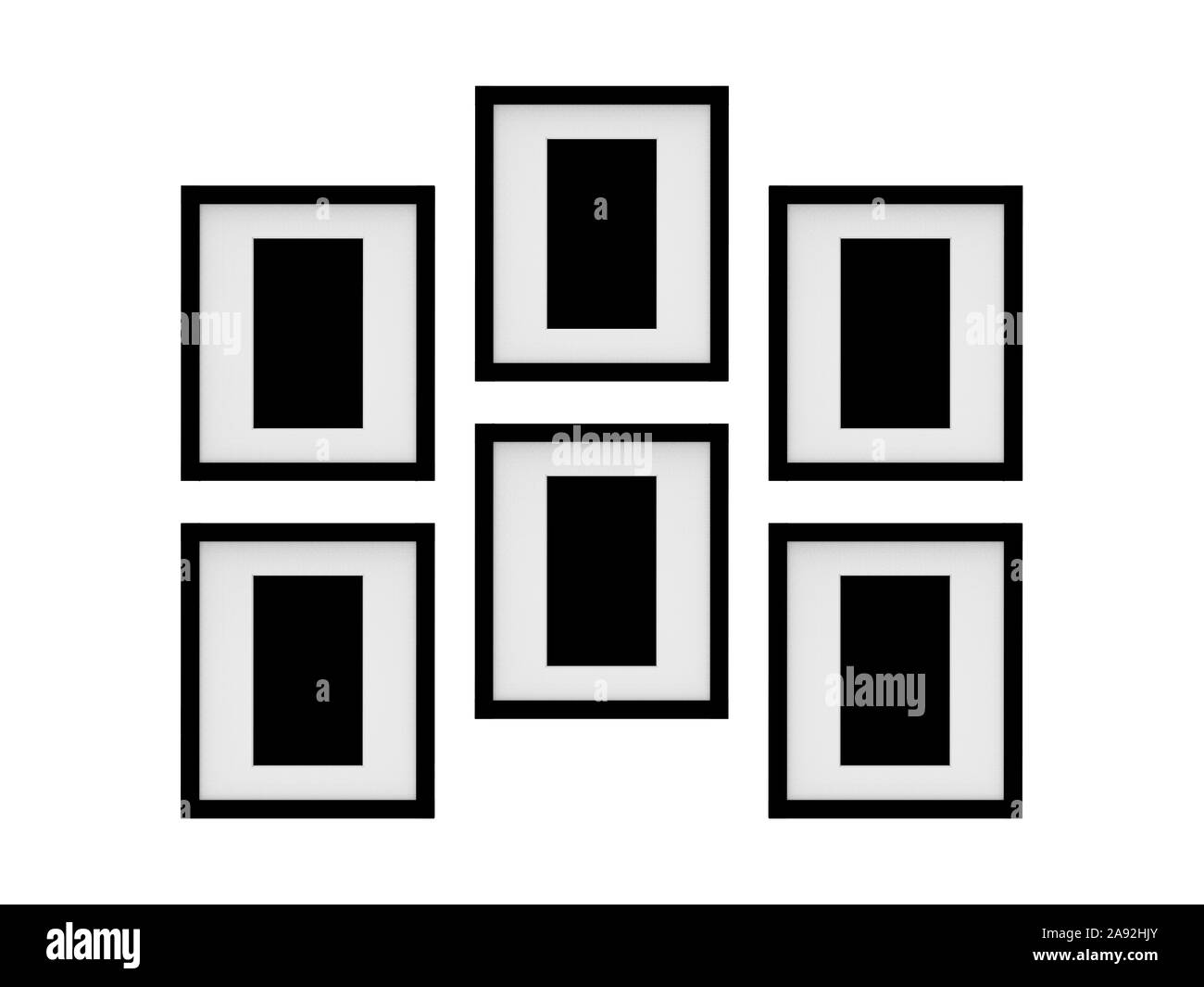 Frame Set Studio Shot 3D-Rendering Stockfoto