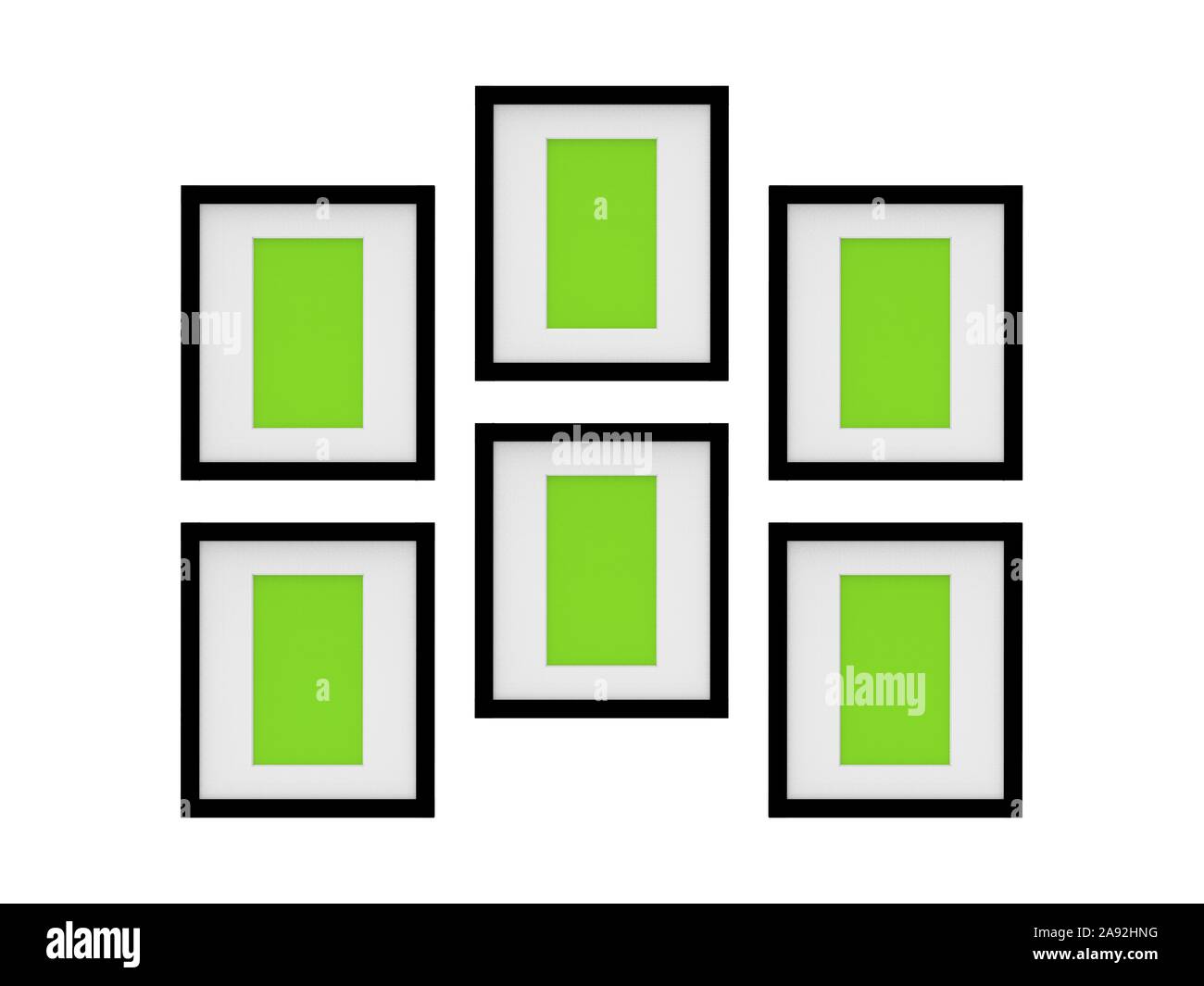 Frame Set Studio Shot 3D-Rendering Stockfoto