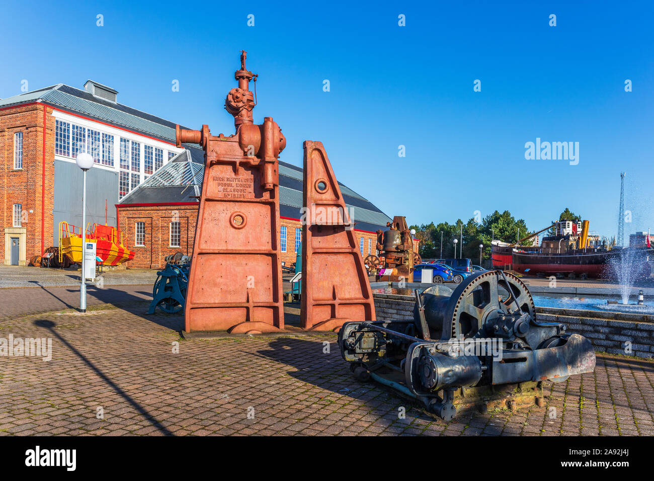 Die Außenseite des Scottish Maritime Museum, Irvine, Ayrshire, Schottland, Großbritannien Stockfoto