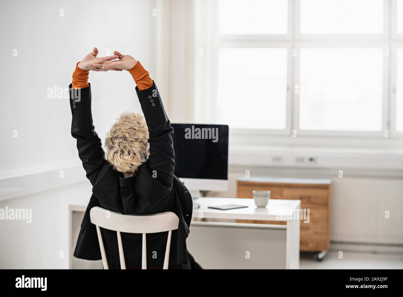 Geschäftsfrau im Büro Stockfoto
