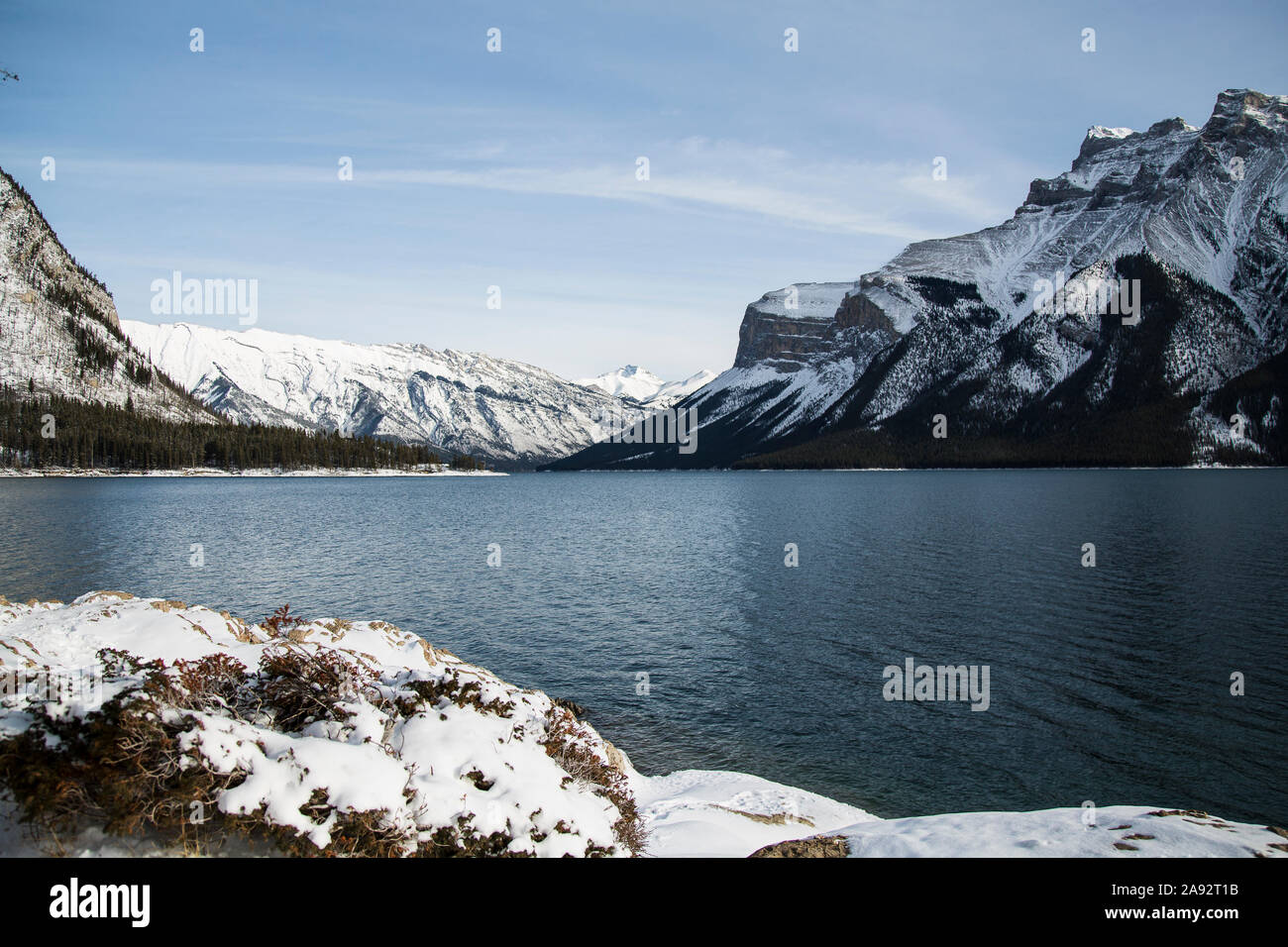 In den Kanadischen Rocky Mountains und den See Stockfoto