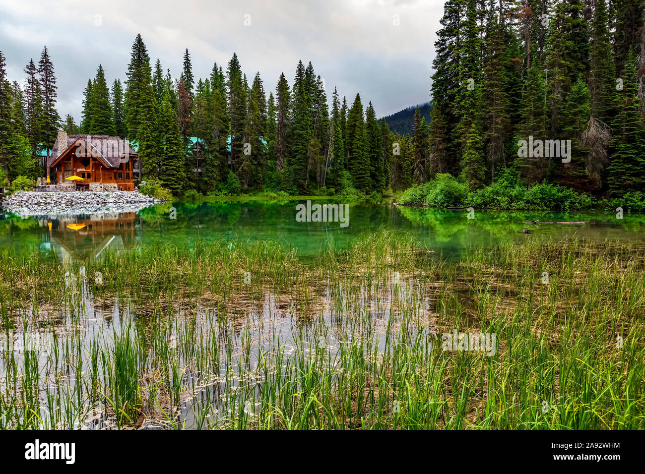 Emerald Lake Lodge, Yoho Nationalpark; British Columbia, Kanada Stockfoto