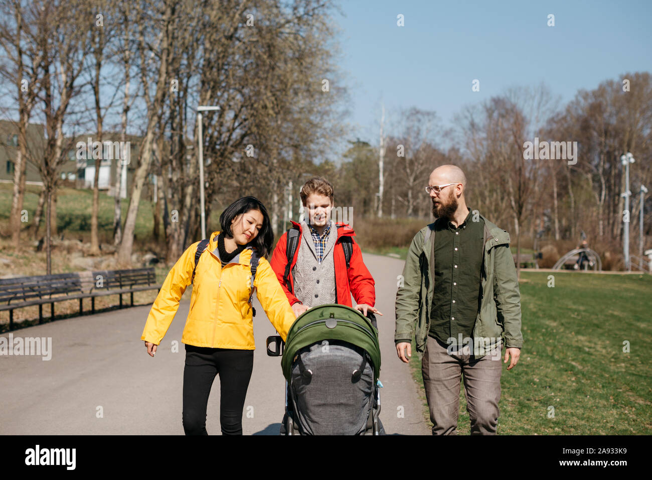 Familie zu Fuß Stockfoto