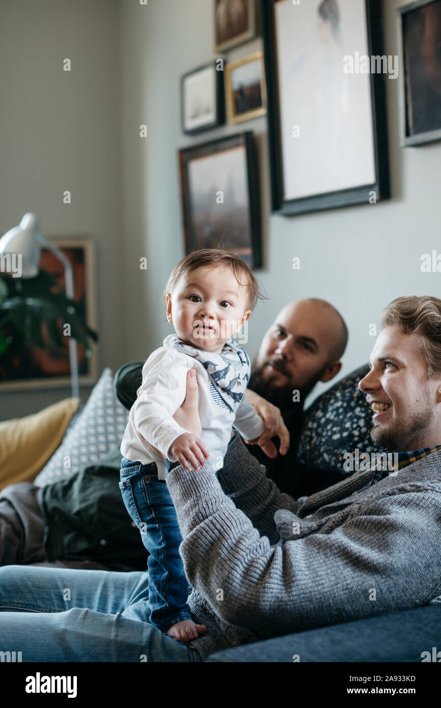 Eltern mit baby Stockfoto