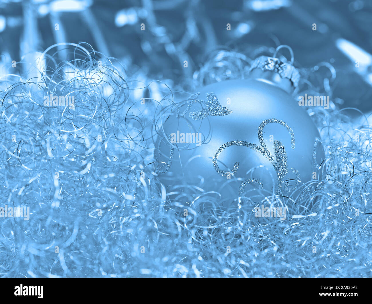 Christmas tree Ball und Engelshaar, Weihnachten Dekoration Stockfoto