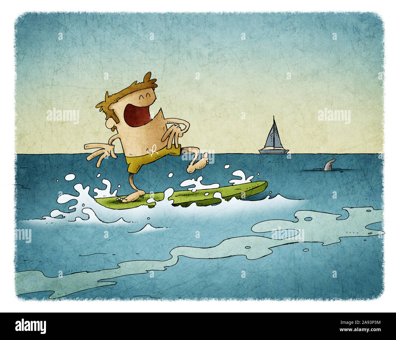 Surfing Sport Cartoon Stockfotos und bilder Kaufen Alamy