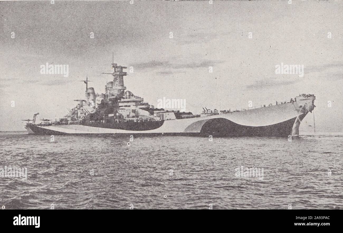 Amerikanische Kriegsschiff USS Missouri Missouri (BB-63) der Iowa-Klasse Schlachtschiff der 1940er Jahre. Stockfoto