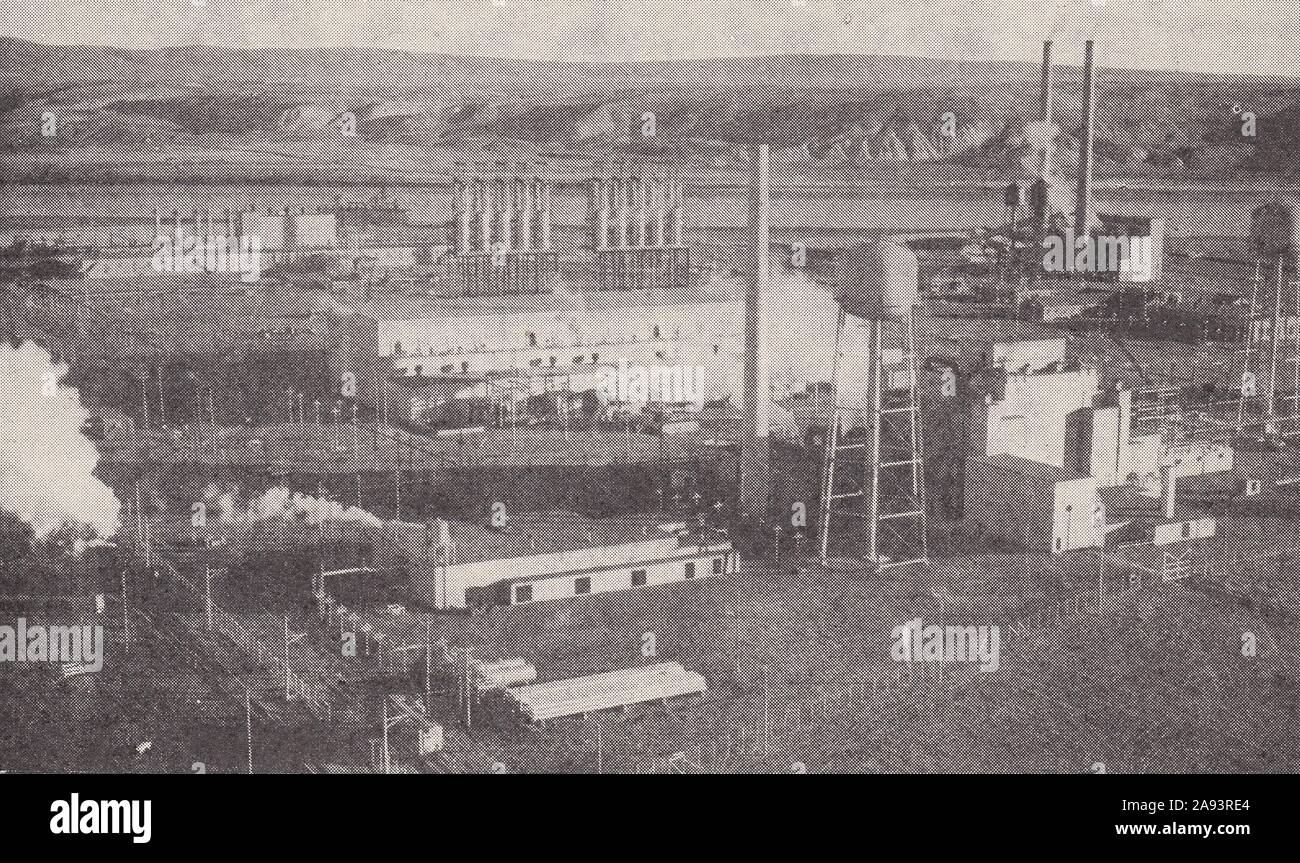 Hanford Energie funktioniert, Columbia River im Benton County im US-Bundesstaat Washington 1940. Stockfoto