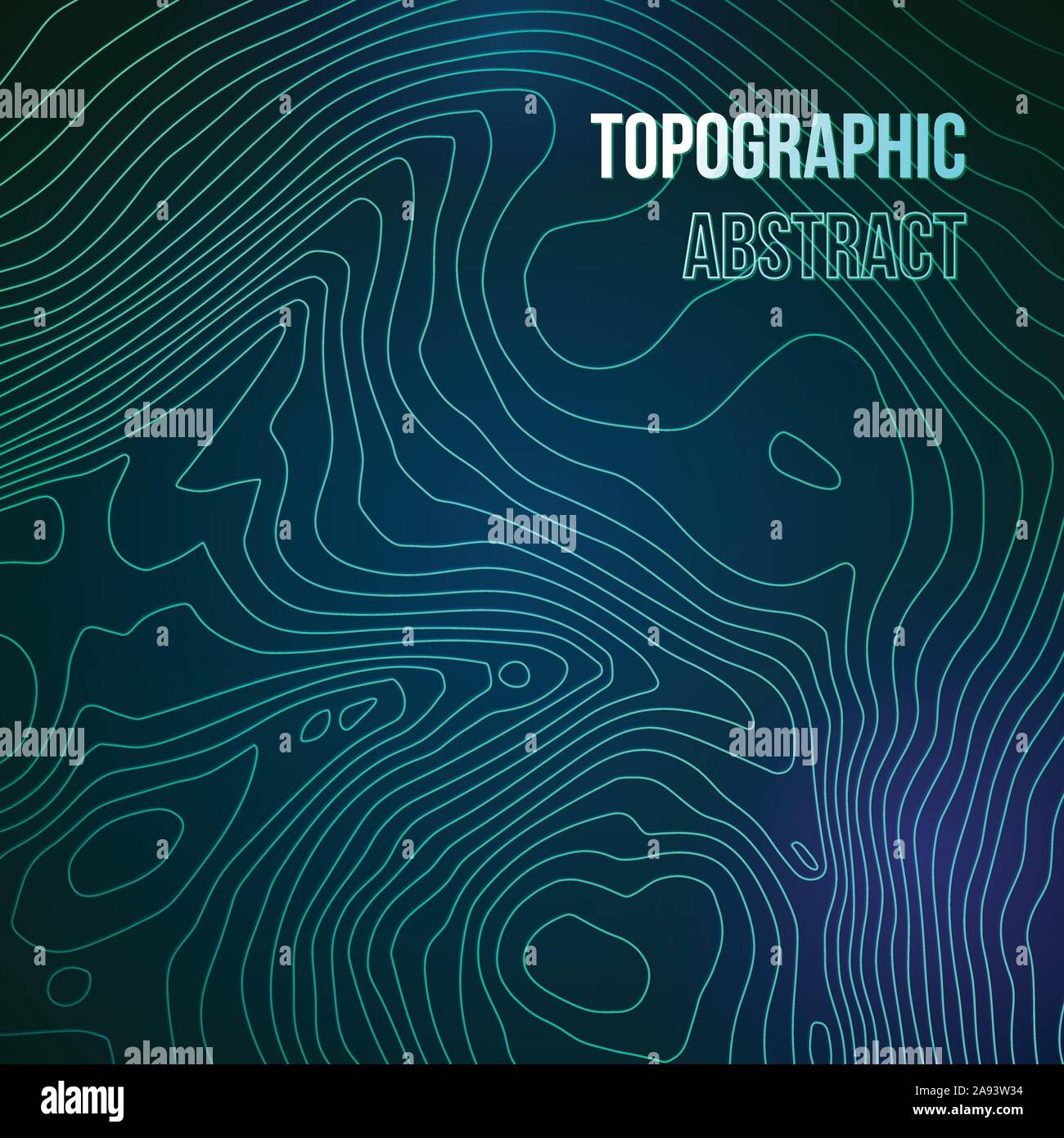 Topografische Karte bunt Abstrakt Hintergrund mit Höhenlinien Stock Vektor