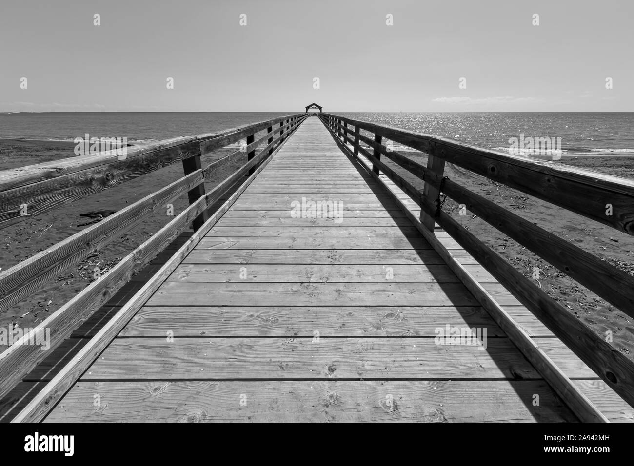 Waimea Pier; Waimea, Kauai, Hawaii, Vereinigte Staaten von Amerika Stockfoto