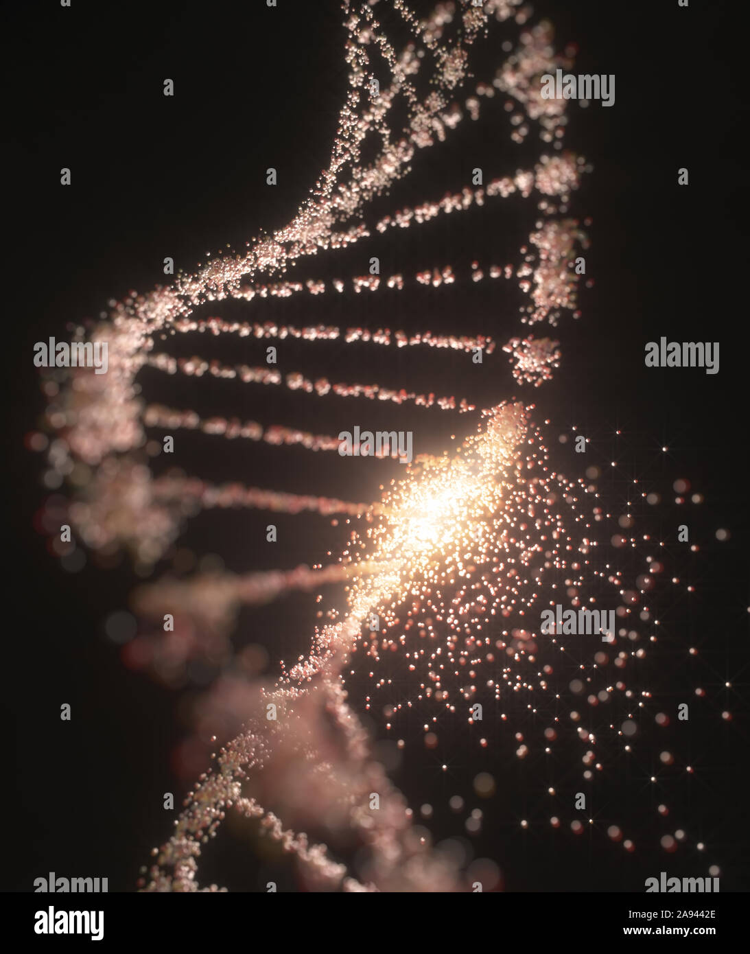 Syndrom und genetische Störung, 3D-Darstellung der Wissenschaft Konzept. Bunte DNA-Molekül. Stockfoto Syndrom und genetische Störung, 3D-Darstellung der Wissenschaft Konzept. Bunte DNA-Molekül. Stockfoto