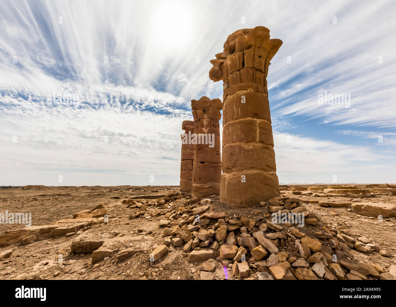 Echnatentempel; Sesibi, Nordstaat, Sudan Stockfoto