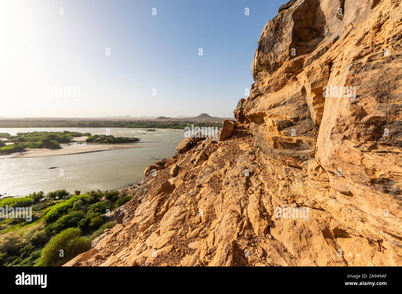 Dritter Nilkatarakt; Nordstaat, Sudan Stockfoto