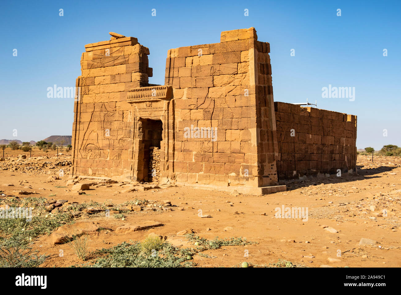 Tempel von Apedemak; Naqa, Nordstaat, Sudan Stockfoto