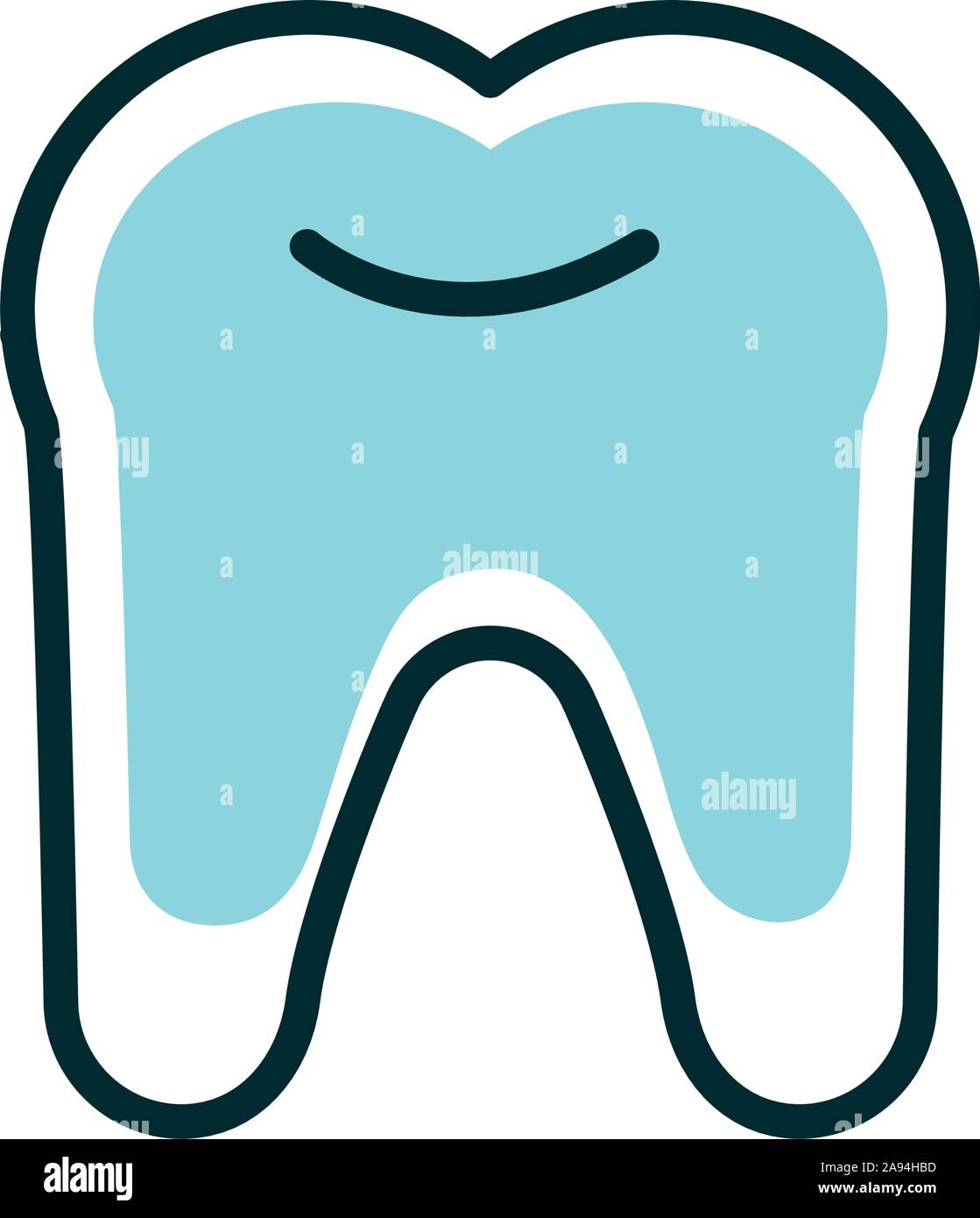 Dental Medical Zahnheilkunde Symbol Linie füllen Vector Illustration Stock Vektor