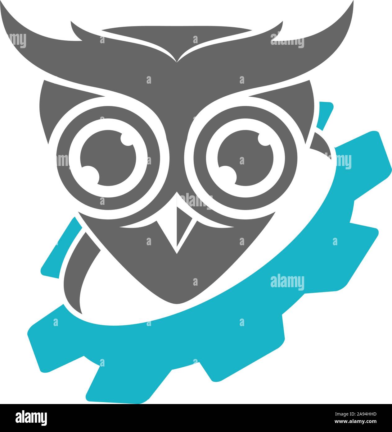 Eule Logo Design Vector Template isoliert Stock Vektor