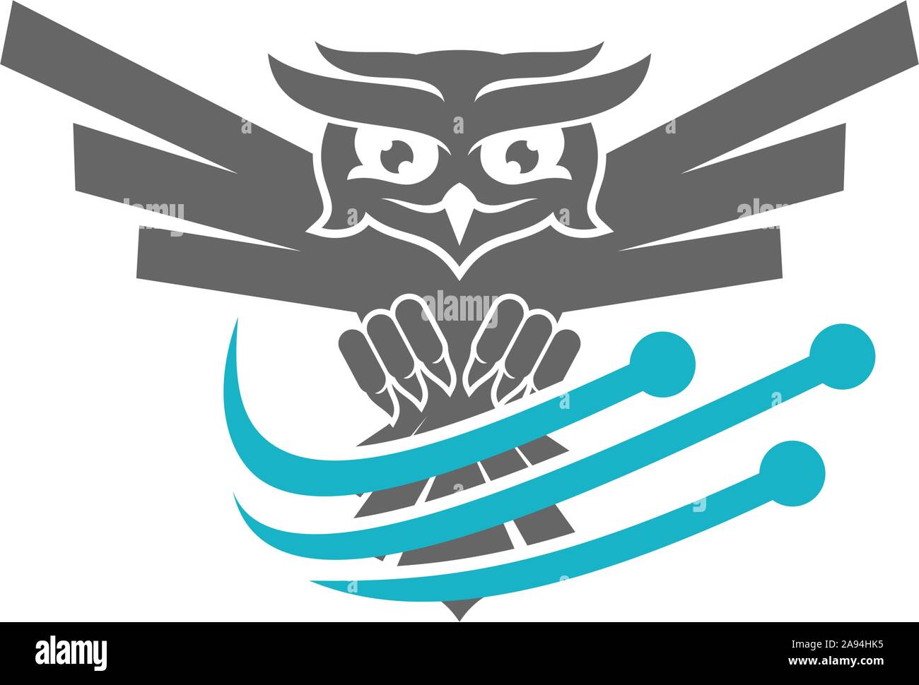 Eule Logo Design Vector Template isoliert Stock Vektor