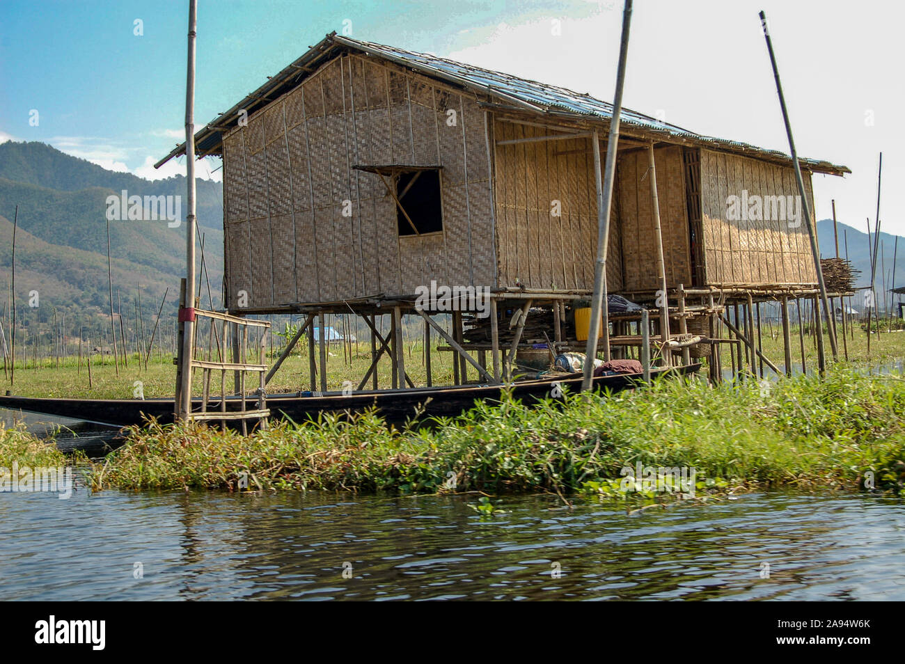 Inle See Haus auf Stelzen Myanmar Stockfoto