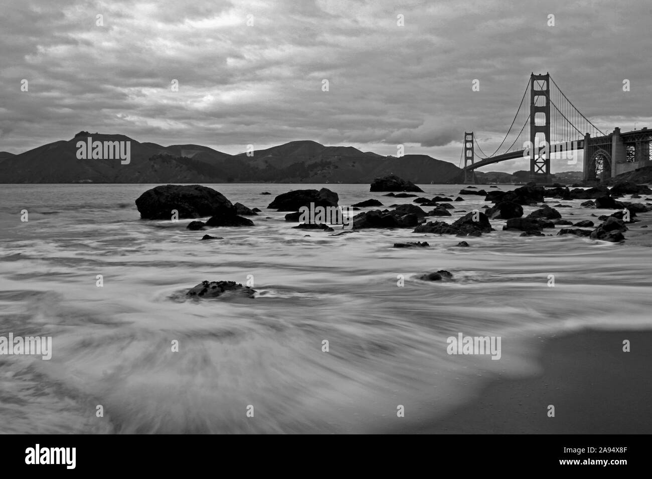 Die weltweit berühmten Hängebrücke - Golden Gate Bridge in San Francisco in den USA Stockfoto
