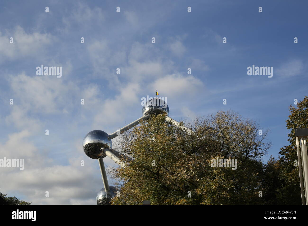 Ein Bild des Atomiums in Brüssel Stockfoto