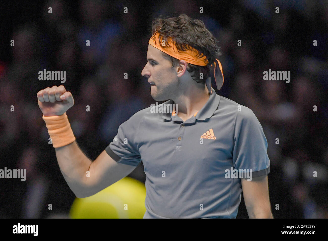 London, Großbritannien. 12. November 2019. Nitto ATP-Finale - Novak Đokovic Vs Dominic Thiem - Tennis Internationals - Kreditkarten: LPS/Roberto Zanettin/Alamy leben Nachrichten Stockfoto
