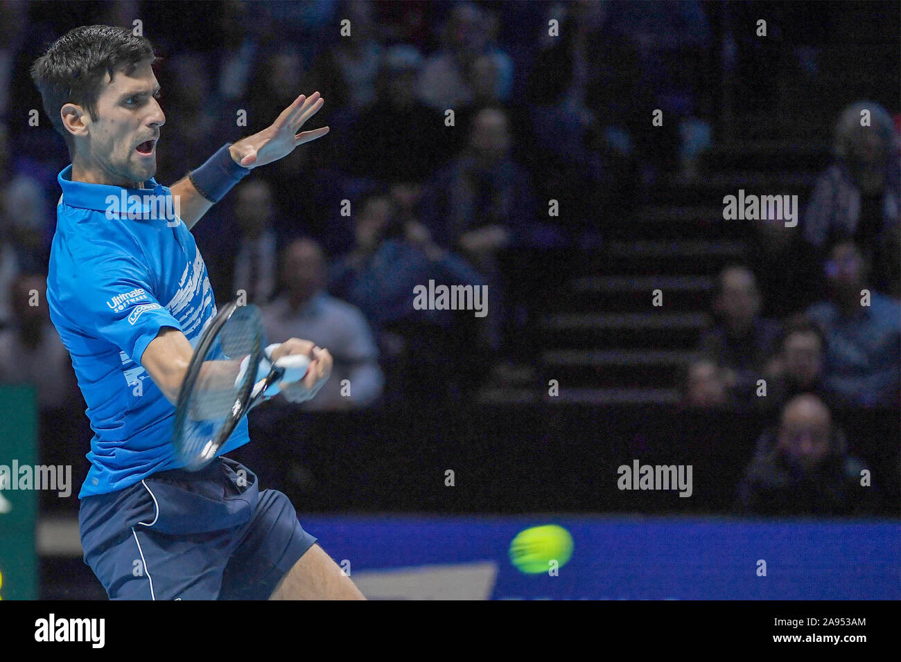 London, Großbritannien. 12. November 2019. Nitto ATP-Finale - Novak Đokovic Vs Dominic Thiem - Tennis Internationals - Kreditkarten: LPS/Roberto Zanettin/Alamy leben Nachrichten Stockfoto