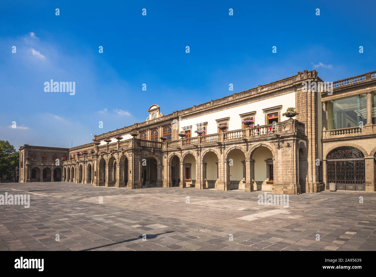 Das Nationalmuseum für Geschichte, das Schloss Chapultepec in Mexiko Stadt Stockfoto