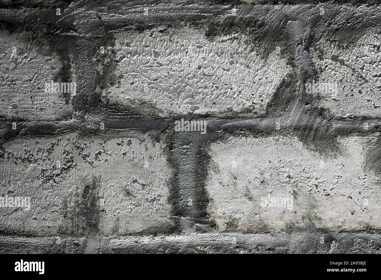 Grau Textur: Wand mit Ziegel Ziegel aus Blähton und Beton - Ansicht schließen Stockfoto