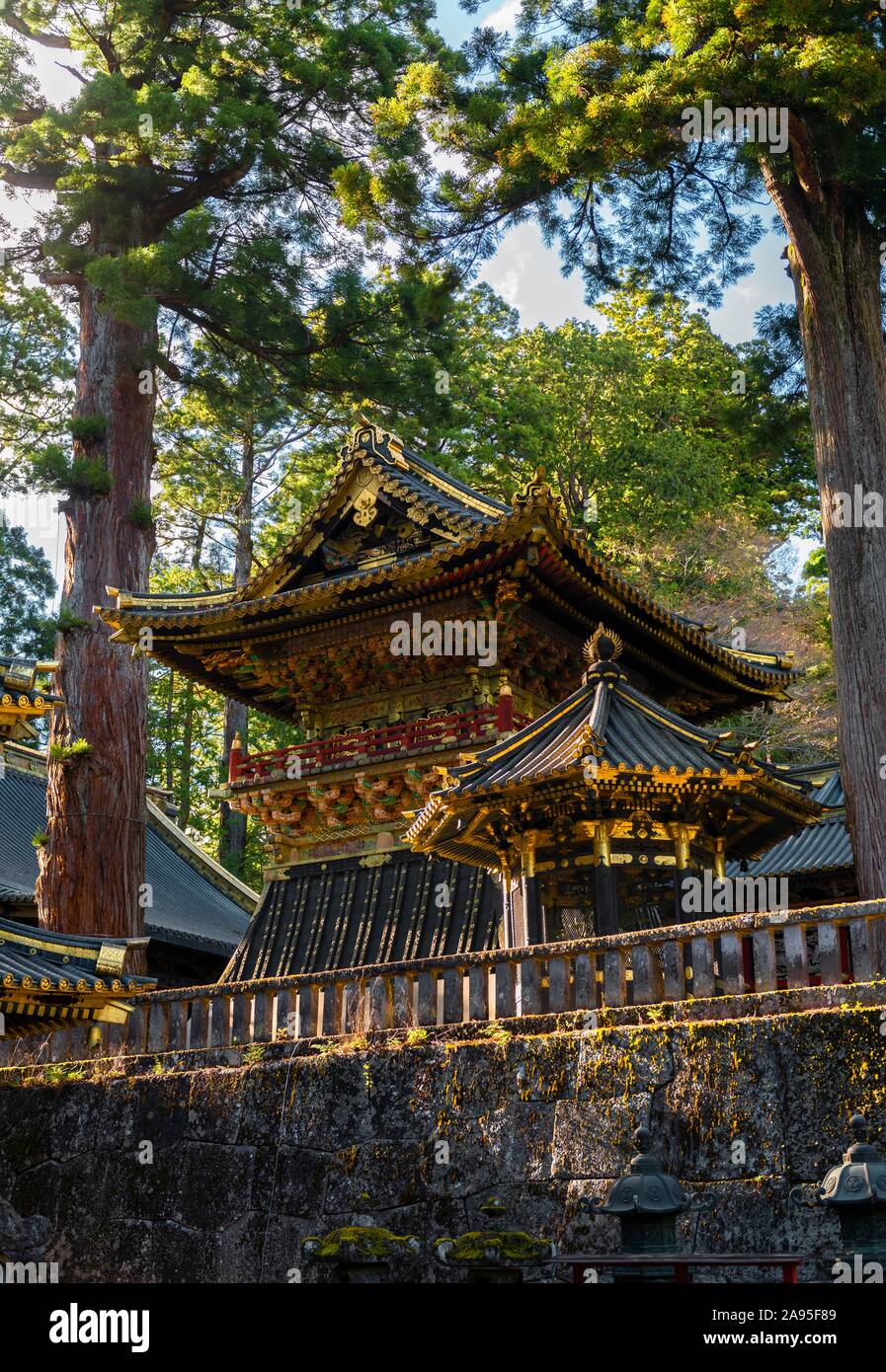 Herrliche Tosho-gu Schrein aus dem 17. Jahrhundert, Shinto Schrein, Schreine und Tempel von Nikko, Weltkulturerbe der UNESCO, Nikko, Japan Stockfoto