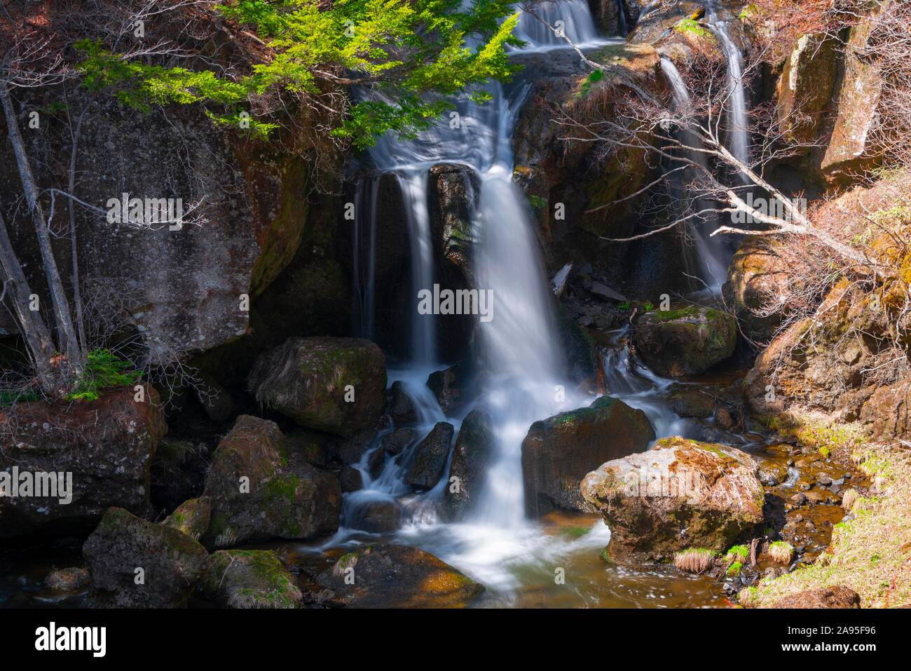 Ryuzu fällt, Wasserfall, Fluss Yu, Nikko National Park, Nikko, Präfektur Tochigi, Japan Stockfoto