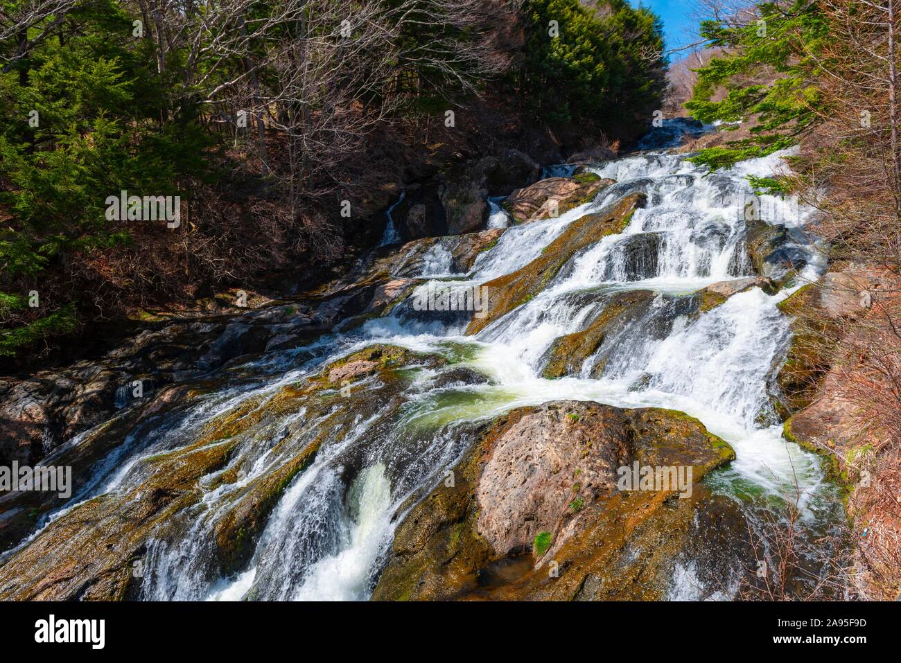 Yudaki Wasserfall, Fluss Yu, Nikko National Park, Nikko, Präfektur Tochigi, Japan Stockfoto