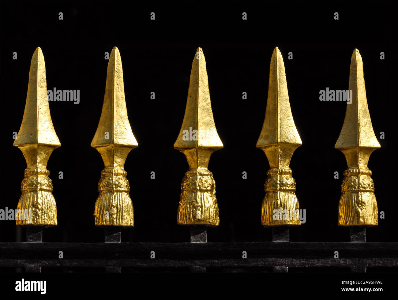 Vergoldete Anschnittdetails Stockfoto