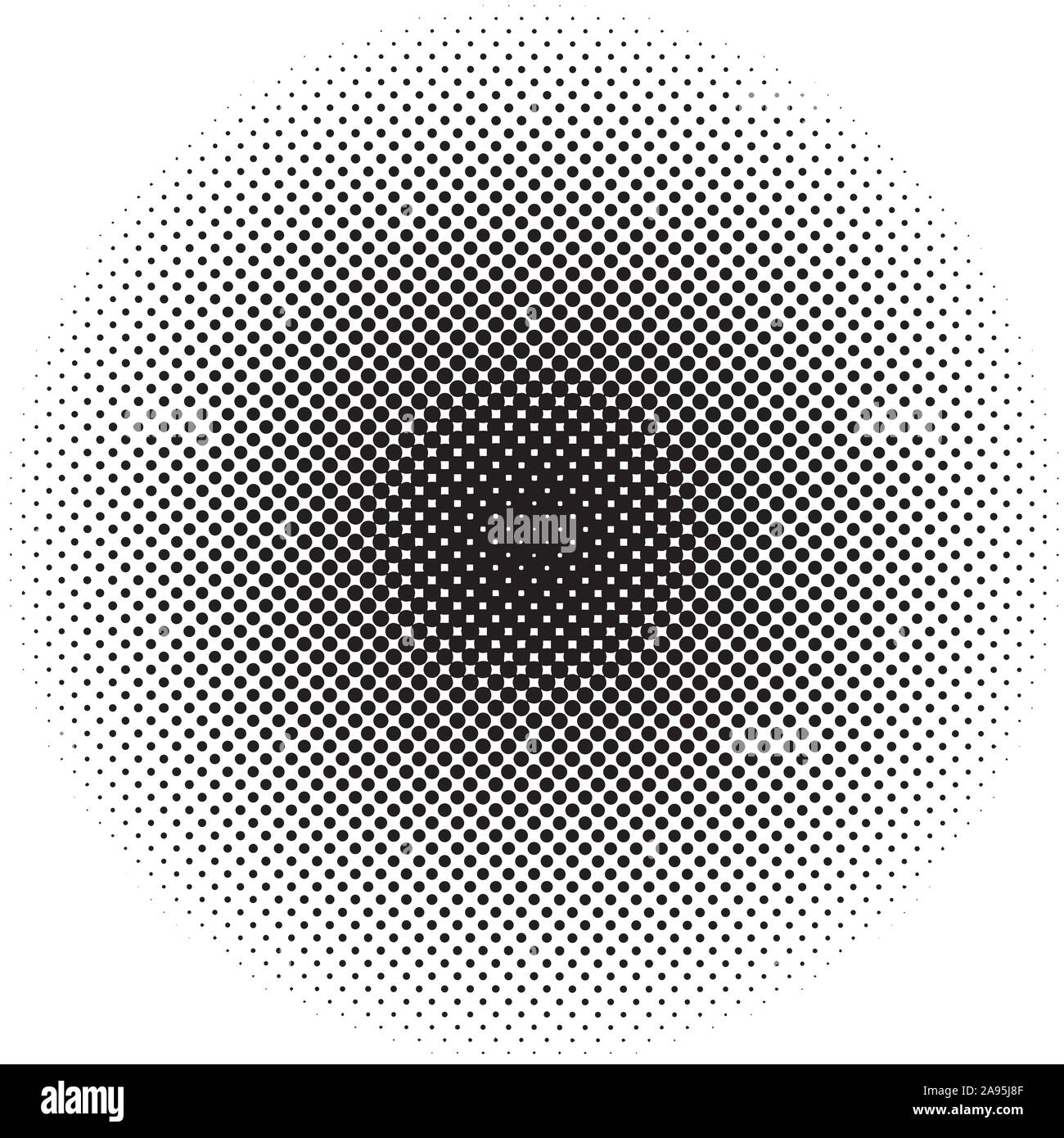 Abstract Vector schwarz runden Punkte halftone Textur Stock Vektor