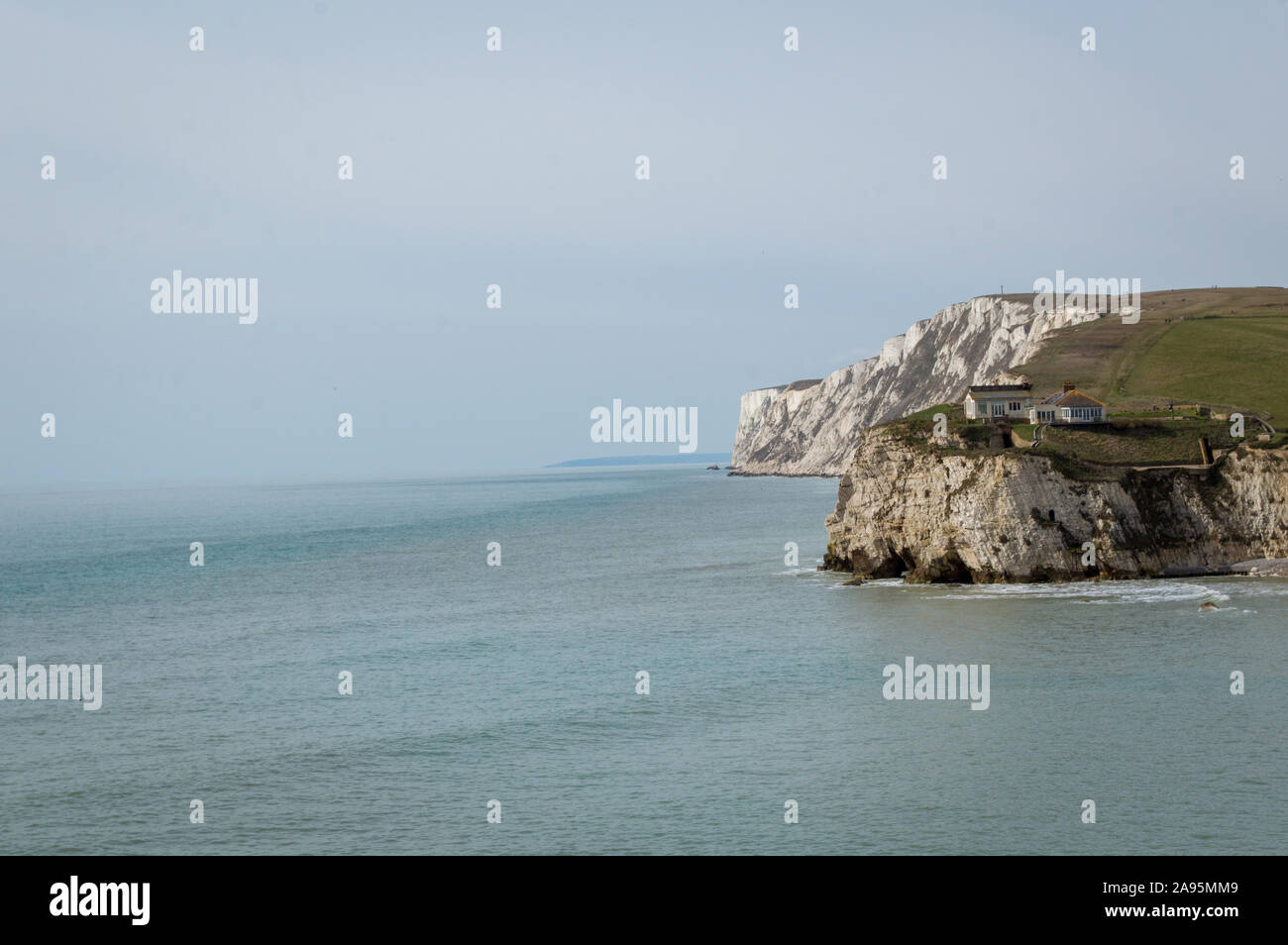 Weiße Klippen in der Nähe von Freeport, Isle of Wight Stockfoto